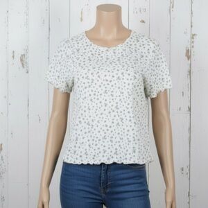 🛍️BUNDLE ONLY ITEM🛍️Y2K Floral Lettuce Edge Top 2X